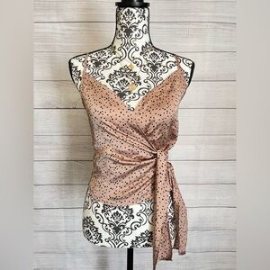 Princess Polly | Polka-Dot Wrap Tie Front Camisole